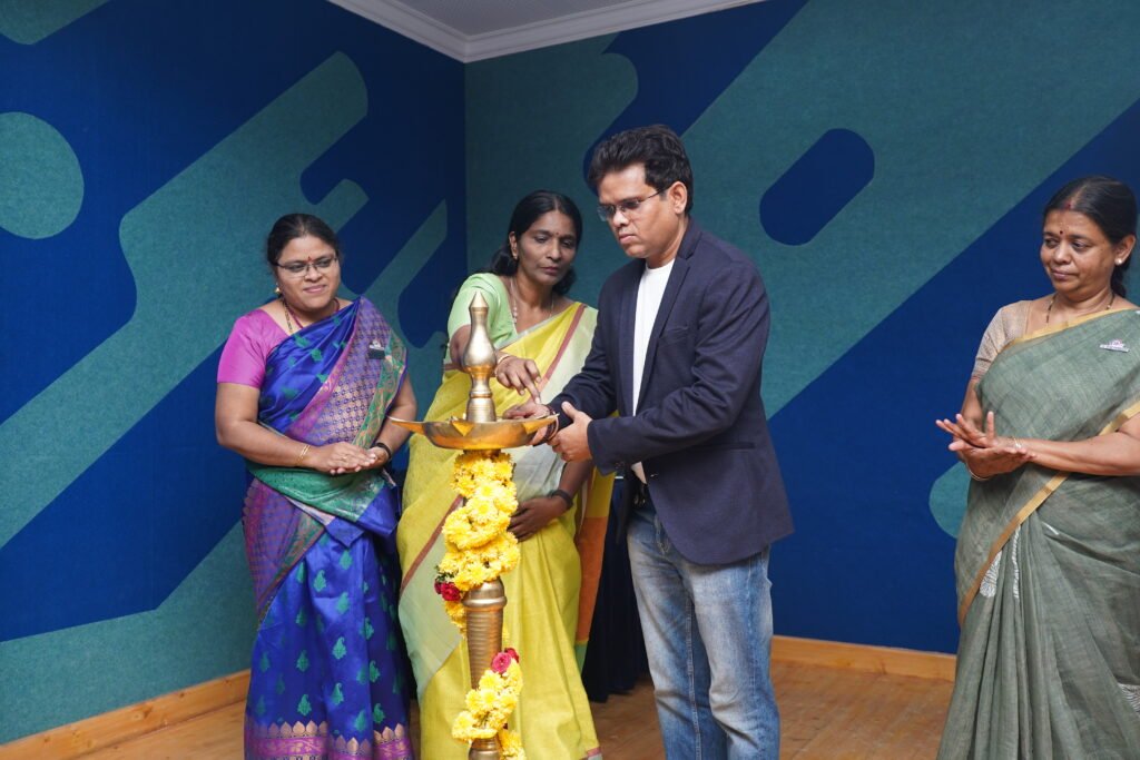 Vinit Kumar Singh lighting the ceremonial diya at IEEE Biometrics Council inauguration