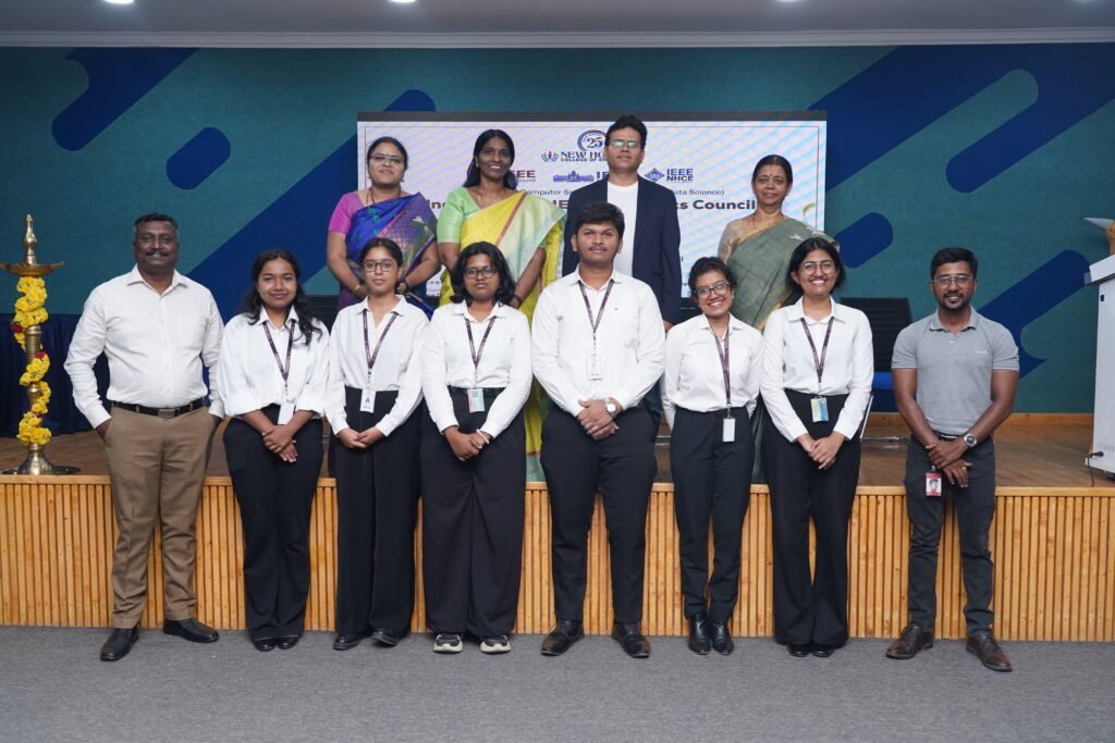 Vinit Kumar Singh with the IEEE Biometrics Council student team