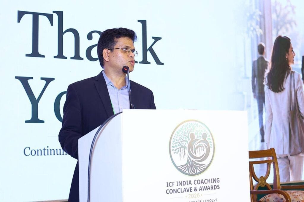 Vinit Kumar Singh hosting The Augmented Coach track at the ICF India Coaching Conclave 2026
